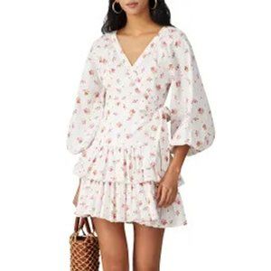 Floral Wrap Mini Dress